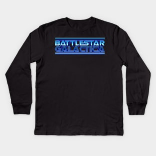 Battlestar Galactica - Chrome Logo Kids Long Sleeve T-Shirt